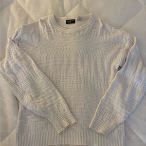Christopher Radko Textured Cream Crewneck Sweater